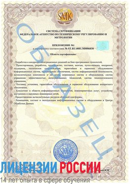 Образец сертификата соответствия (приложение) Трехгорный Сертификат ISO 27001
